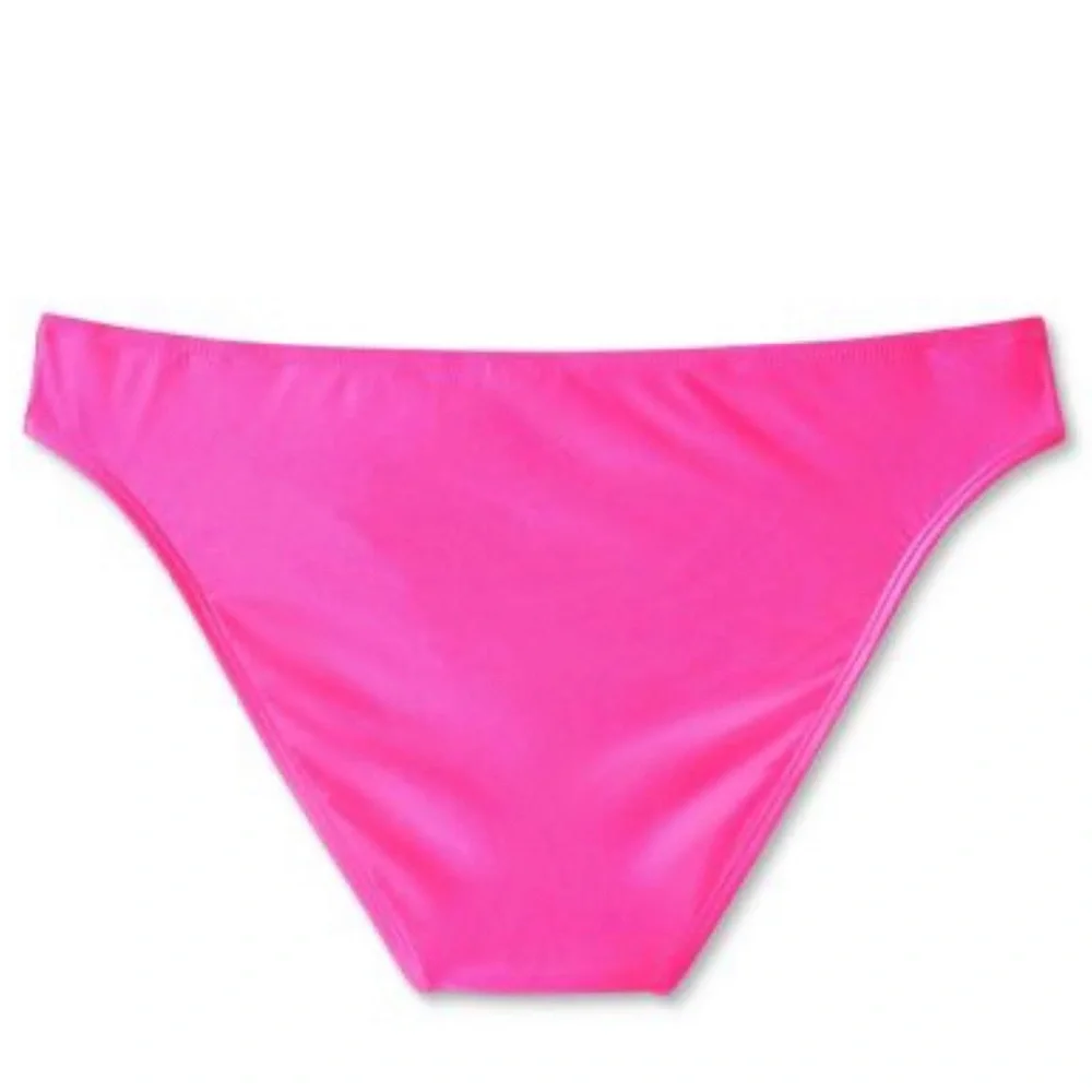 WILD FABLE WOMENS CHEEKY BIKINI BOTTOM PINK SHINE NWT - Picture 4 of 5